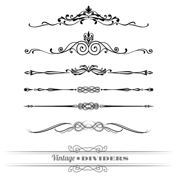 Vintage dividers for documents - Vector, Image