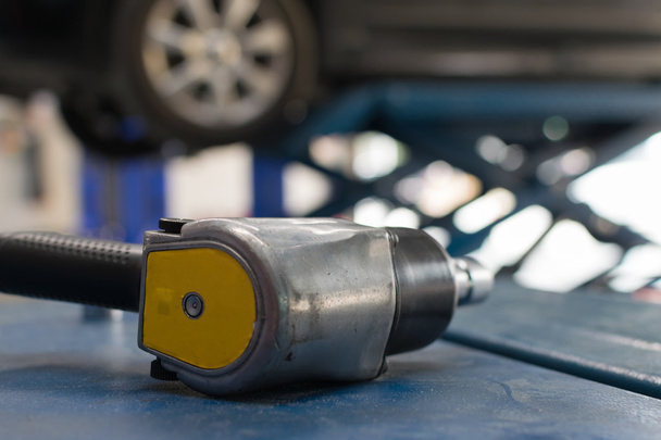 Air tools at car garage - Photo, Image