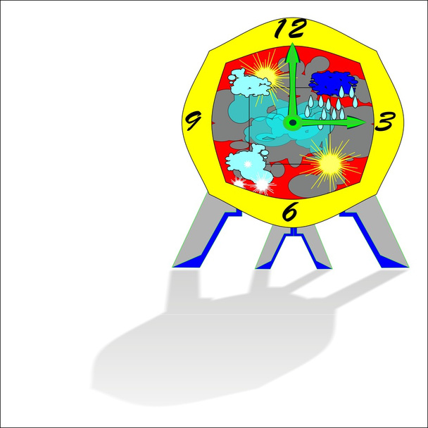 Reloj estacional
 - Vector, Imagen