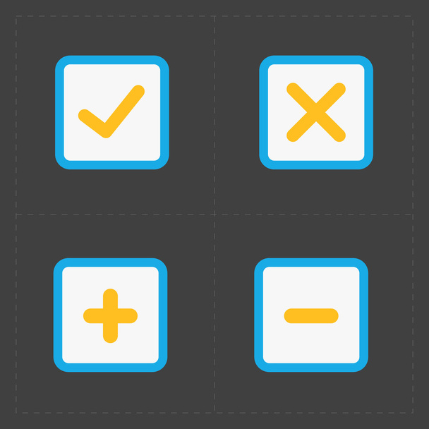 Vector colorful confirm icons set - Vector, Image