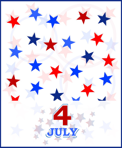 4th of July vector card - Vecteur, image
