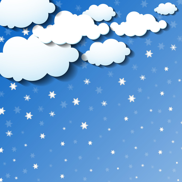Nubes y nieve
 - Vector, imagen