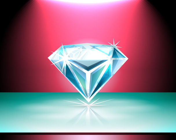 Presentation of a diamond - Vector, afbeelding