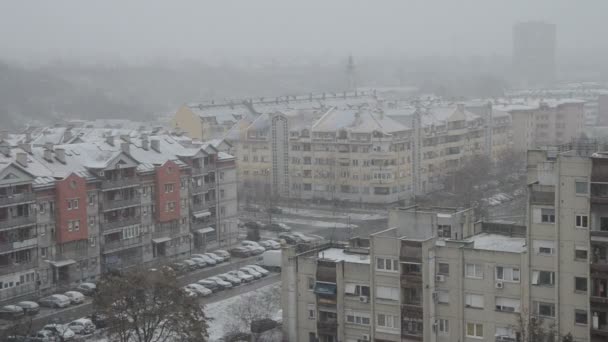 Schnee in der Stadt - Filmmaterial, Video