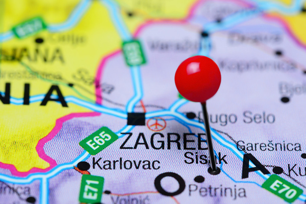 Сисак приколот к карте Хорватии
 - Фото, изображение