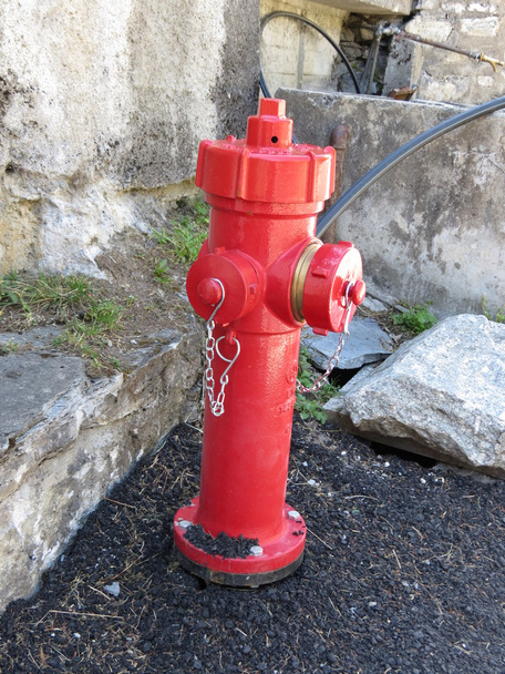 red fireman hydrant just in case of an emergency - Fotoğraf, Görsel