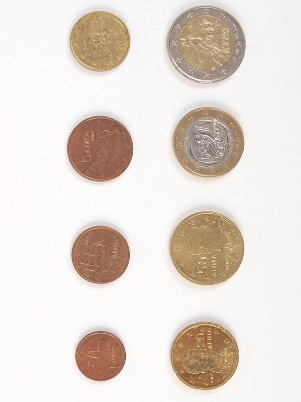 Euro coins released by Greece - full series - Fotografie, Obrázek