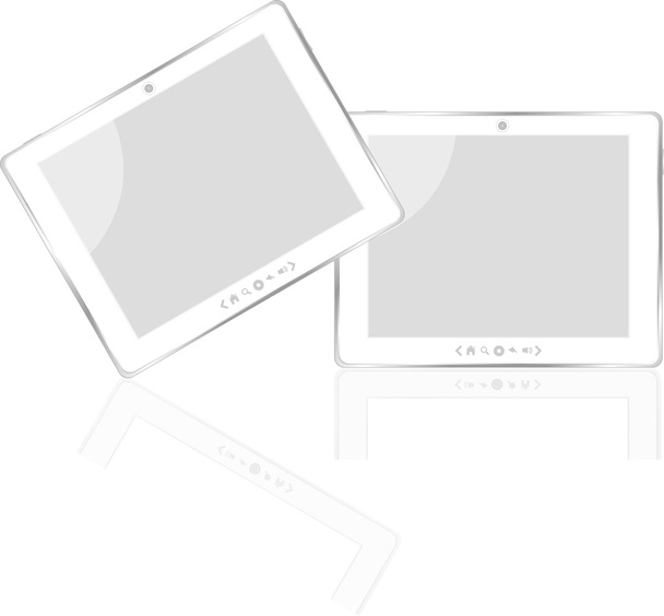 Fehér vektor tabletta pc-val elszigetelt fehér képernyő - Vektor, kép