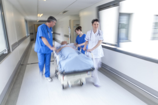 Motion Blur Stretcher Gurney Patient Hospital Emergency - Photo, Image