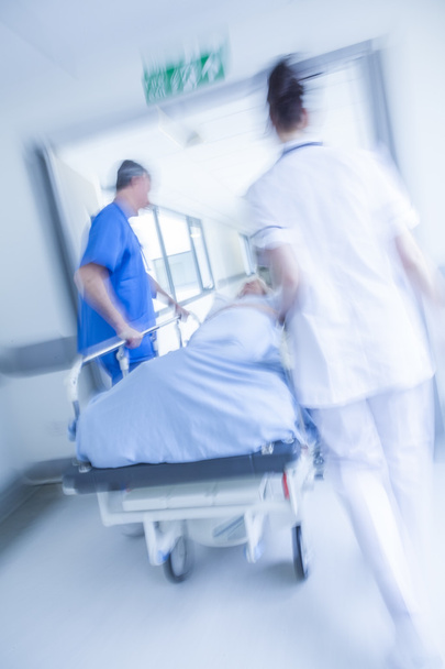 Motion Blur Stretcher Gurney Patient Hospital Emergency - Photo, Image
