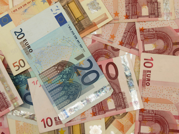 Euro (eur) bankovky - zákonným platidlem Evropské unie - Fotografie, Obrázek