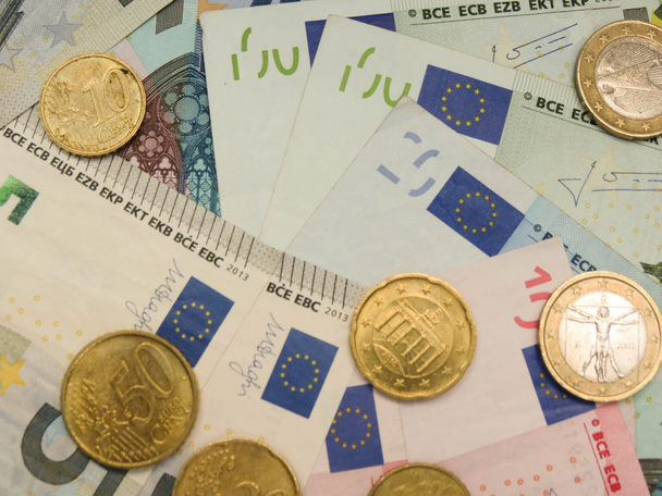 Euro (eur) bankovky a mince - právní řízení Evropské unie - Fotografie, Obrázek