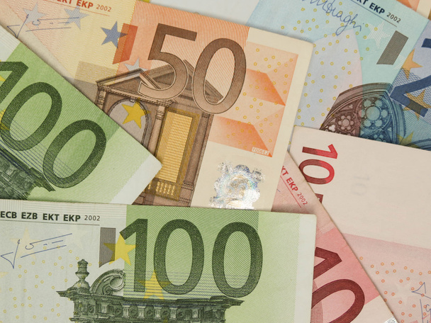 banknoty euro (eur) - prawnym środkiem płatniczym w Unii Europejskiej - Zdjęcie, obraz