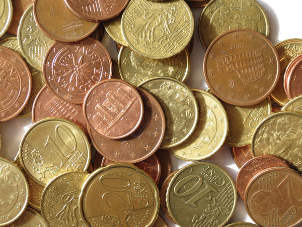 Euro (eur-) Münzen aus verschiedenen Ländern nützlich als Hintergrund - Foto, Bild