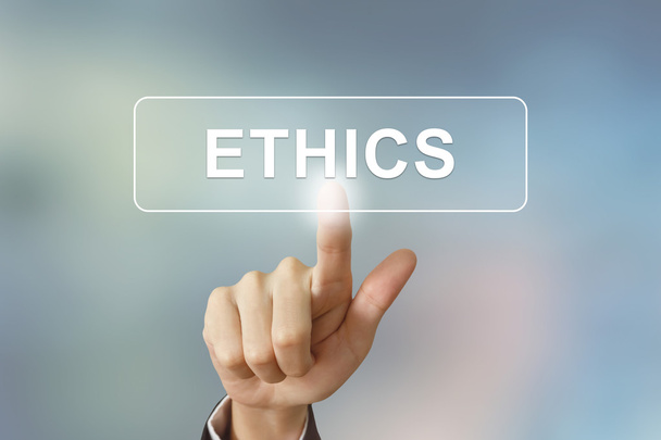 Кнопка деловой этики на размытом фоне
 - Фото, изображение