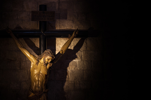 Velho detalhe do crucifixo
 - Foto, Imagem