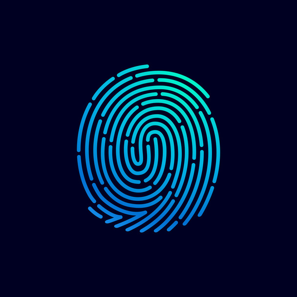 Icona della linea di impronte digitali
 - Vettoriali, immagini