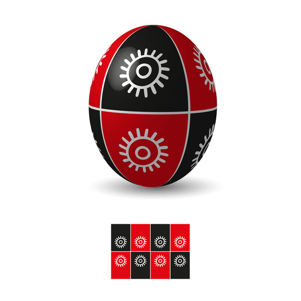 Easter egg with ornament - Vector, Image