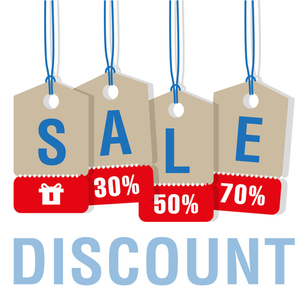 Sale  discount labels set - Vector, afbeelding