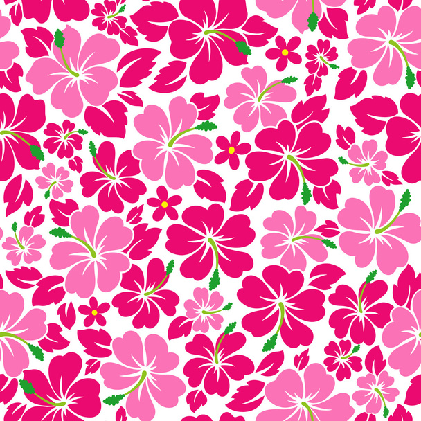 Tropical flower pattern - Vektor, Bild