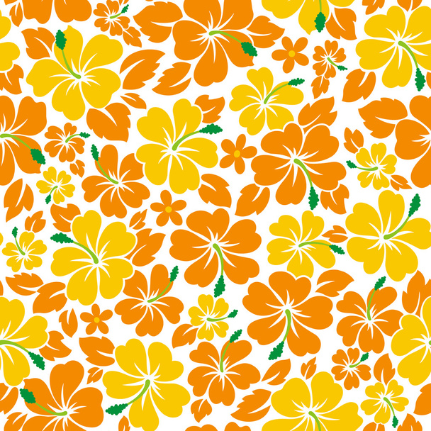 Tropical flower pattern - Vektor, Bild
