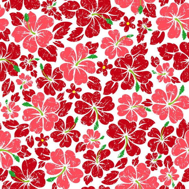 Tropical flower pattern - Вектор,изображение