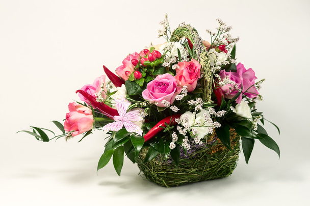 basket with flowers - Photo, Image