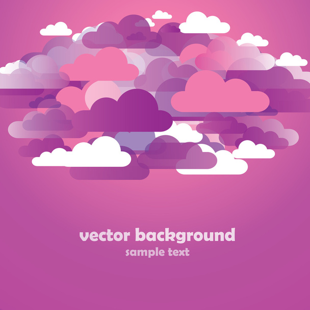 Abstrakti vaaleanpunainen pilvitaustavektori
 - Vektori, kuva