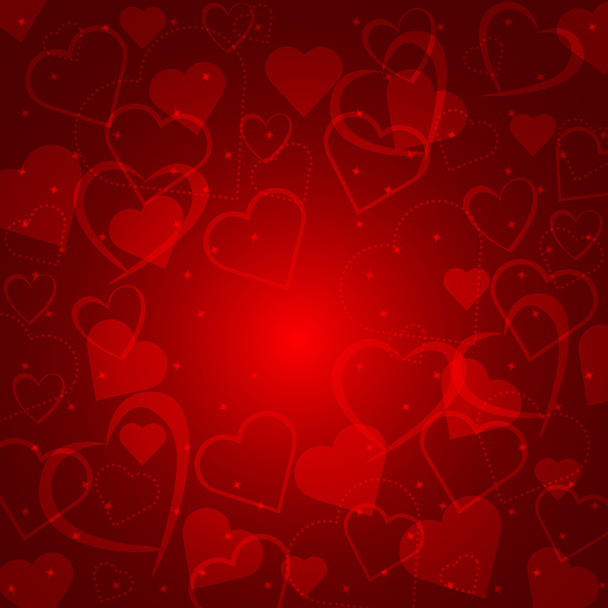 Fondo abstracto con corazones de amor
 - Vector, Imagen