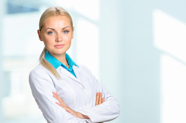 doctor woman in medical gown - Photo, Image