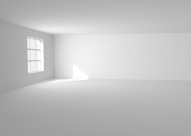 窓のある白い部屋 - 写真・画像
