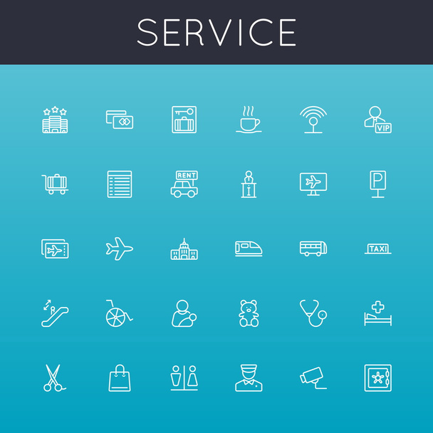 Vector Service Line Icons - Vector, Image