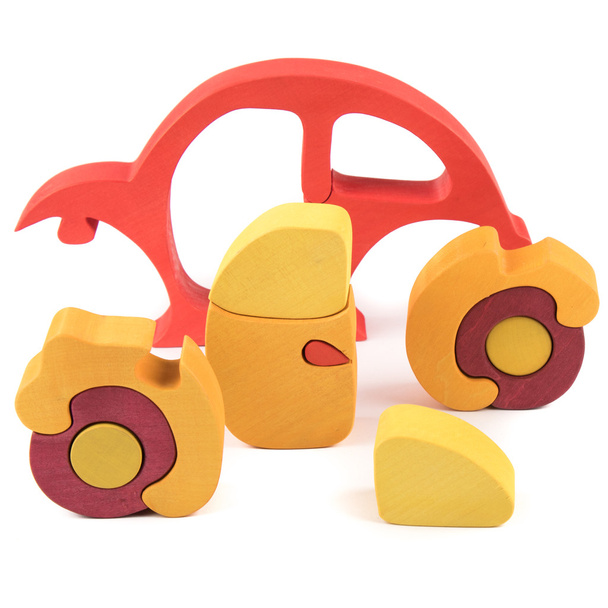дерев'яна автомобільна іграшка-головоломка
 - Фото, зображення