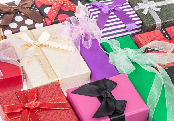 cajas de regalo de colores como fondo
 - Foto, imagen