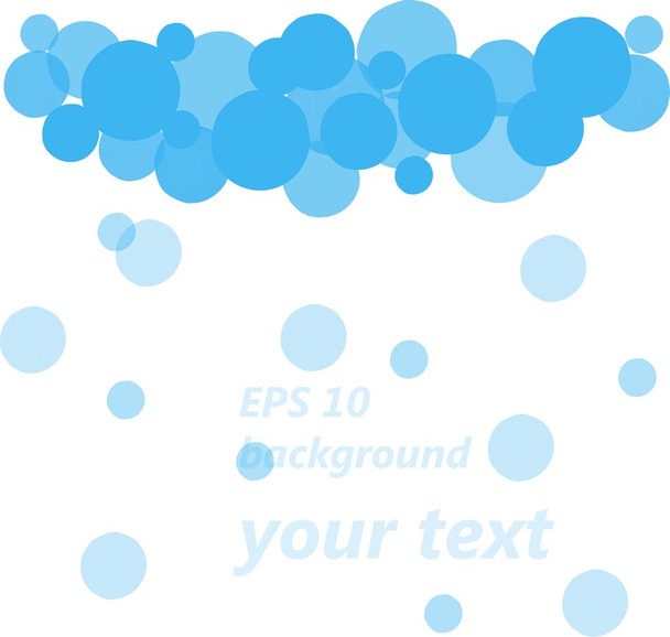 Blue shiny balls on white background, hand draw, design element, place for text - Vektori, kuva