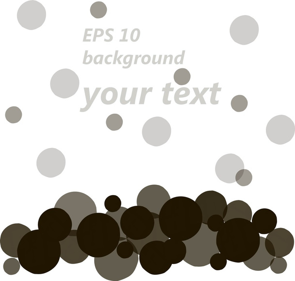 Black, grey balls below on a white background, hand draw, design element - Vektor, Bild