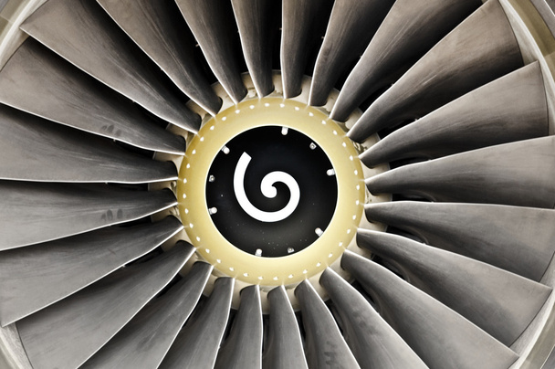 Bir jet motoru fan Close-Up - Fotoğraf, Görsel