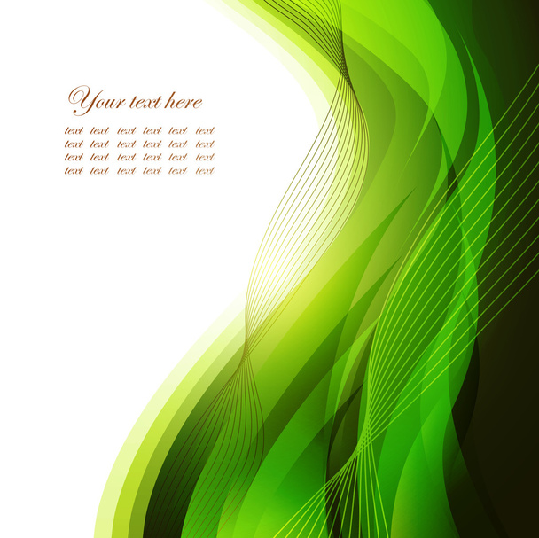 Green background with abstract leaf - Vector, Image