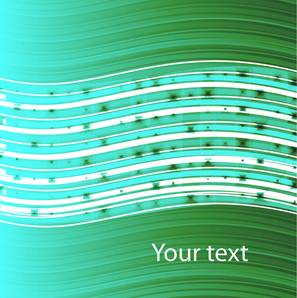 Green background with waves - Vetor, Imagem