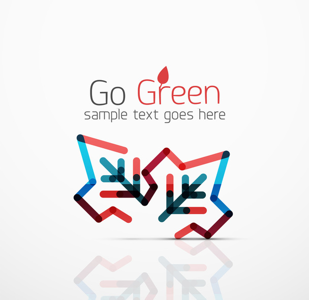 Векторная абстрактная идея логотипа, эко лист, растение природы, зеленая концепция бизнес икона. Креативный логотип
 - Вектор,изображение