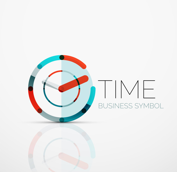 Vektor abstrakte Logo-Idee, Zeitkonzept oder Uhr Business-Symbol. Kreative Vorlage für die Gestaltung von Logos - Vektor, Bild