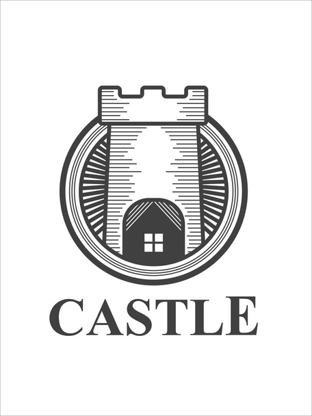 Vintage kasteel architecturale - Vector, afbeelding