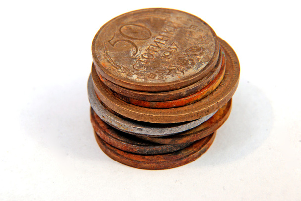  Vintage staré rezavé mince  - Fotografie, Obrázek