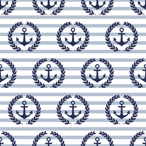 anchors and laurel wreaths. - Vector, Image