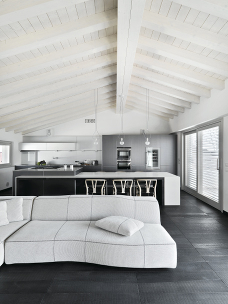 vnitřní pohled na moderní obývací pokoj - Fotografie, Obrázek