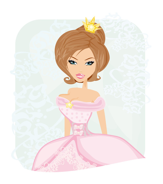Vector illustration of beauty-bride princess - Вектор,изображение