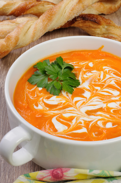 Pumpkin  soup puree - Photo, Image