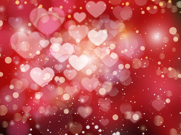 Corazón luces borrosas sobre fondo colorido, corazones textura bac
 - Foto, imagen