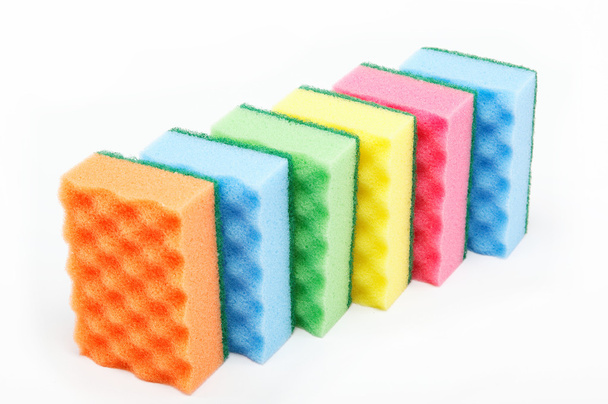Kitchen sponges isolated on a white background - Foto, immagini