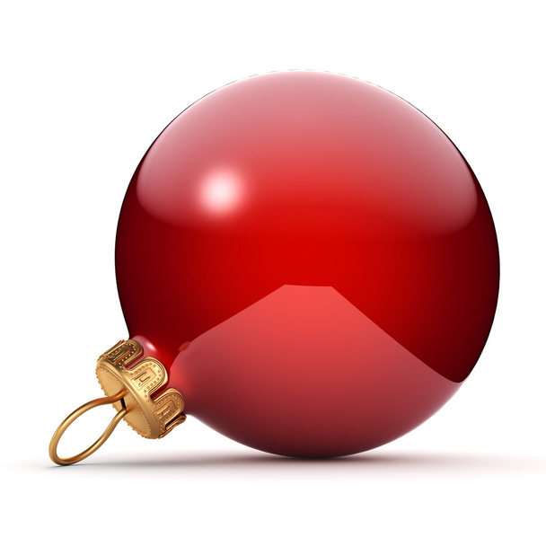 Red Christmas ball  - Foto, Imagen